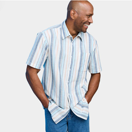 Pegasus Short Sleeve Stripe Shirt - MF692